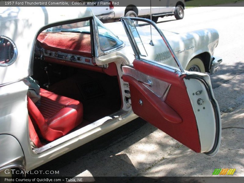 Colonial White / Flame Red 1957 Ford Thunderbird Convertible