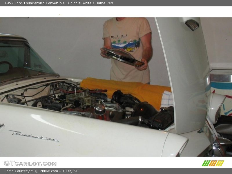Colonial White / Flame Red 1957 Ford Thunderbird Convertible