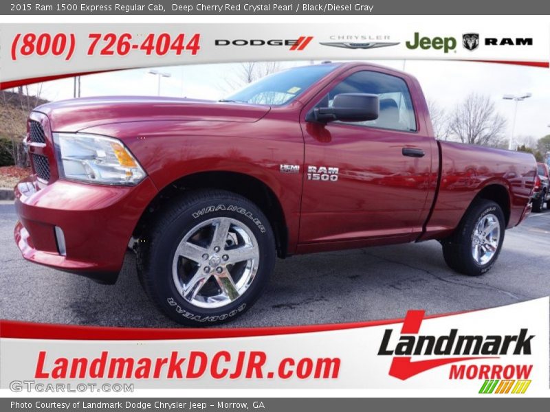Deep Cherry Red Crystal Pearl / Black/Diesel Gray 2015 Ram 1500 Express Regular Cab