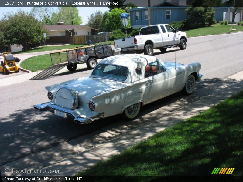 Colonial White / Flame Red 1957 Ford Thunderbird Convertible