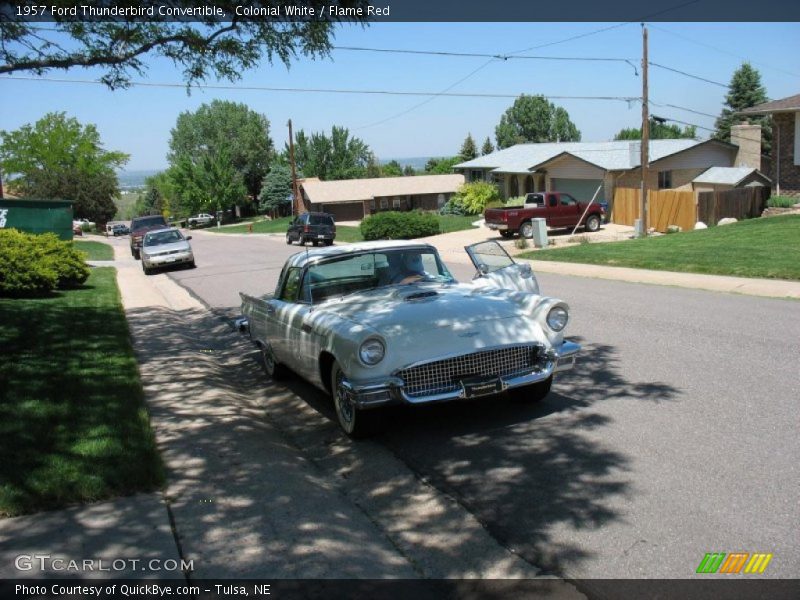 Colonial White / Flame Red 1957 Ford Thunderbird Convertible