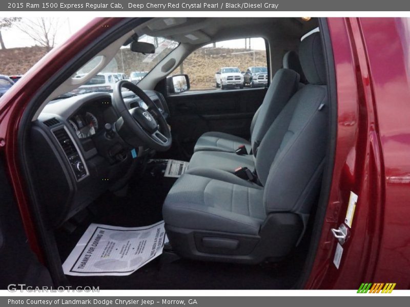 Deep Cherry Red Crystal Pearl / Black/Diesel Gray 2015 Ram 1500 Express Regular Cab