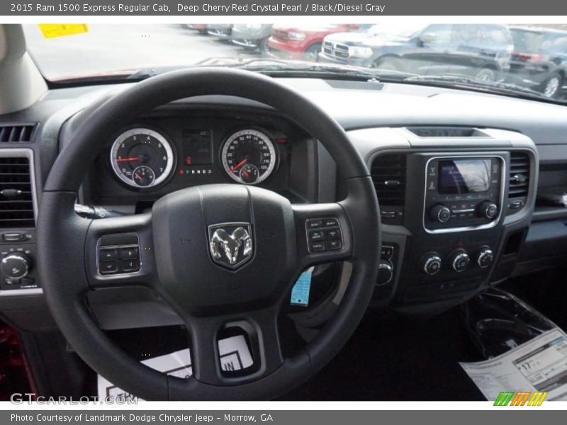 Deep Cherry Red Crystal Pearl / Black/Diesel Gray 2015 Ram 1500 Express Regular Cab