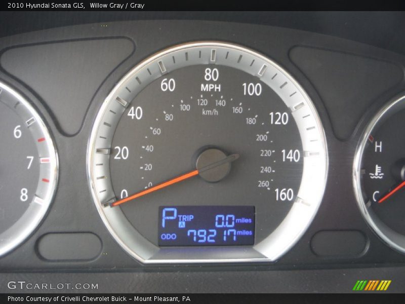 Willow Gray / Gray 2010 Hyundai Sonata GLS