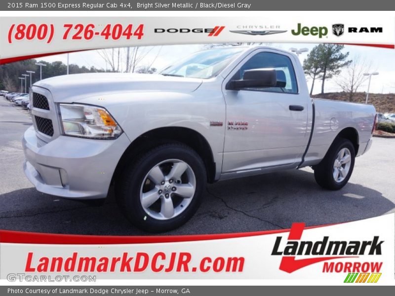 Bright Silver Metallic / Black/Diesel Gray 2015 Ram 1500 Express Regular Cab 4x4