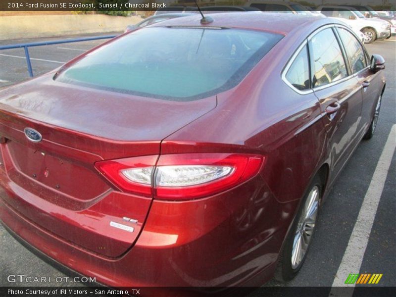Sunset / Charcoal Black 2014 Ford Fusion SE EcoBoost