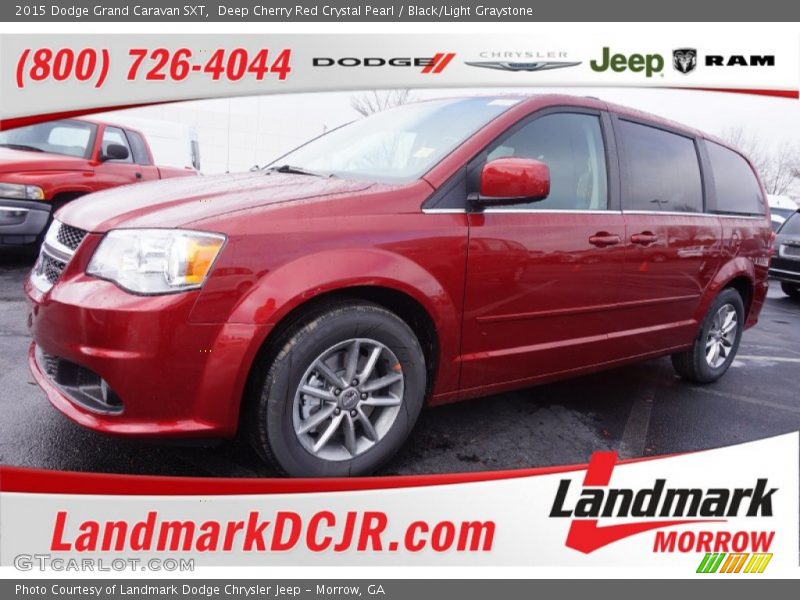 Deep Cherry Red Crystal Pearl / Black/Light Graystone 2015 Dodge Grand Caravan SXT