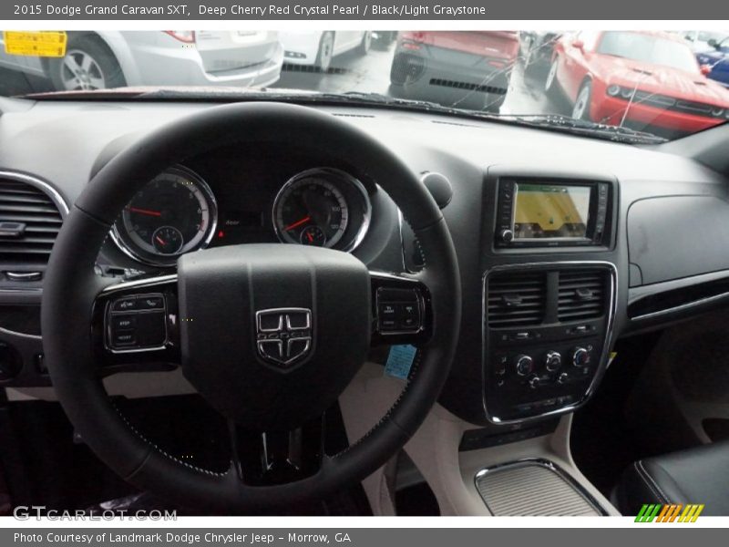 Deep Cherry Red Crystal Pearl / Black/Light Graystone 2015 Dodge Grand Caravan SXT