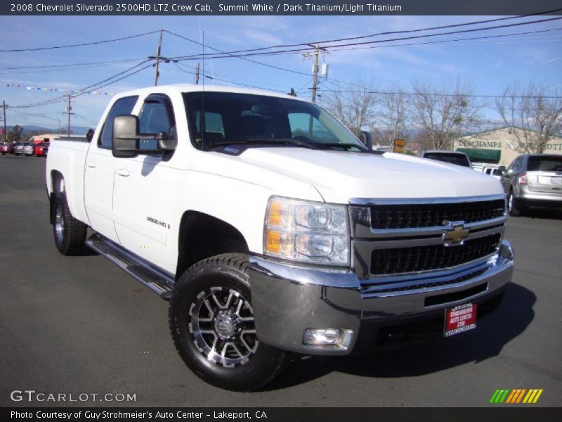 Summit White / Dark Titanium/Light Titanium 2008 Chevrolet Silverado 2500HD LTZ Crew Cab