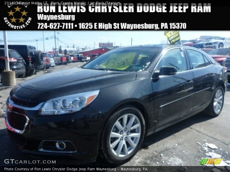 Black Granite Metallic / Jet Black/Titanium 2014 Chevrolet Malibu LT