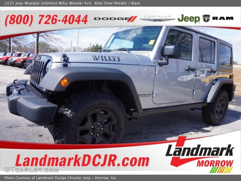 Billet Silver Metallic / Black 2015 Jeep Wrangler Unlimited Willys Wheeler 4x4