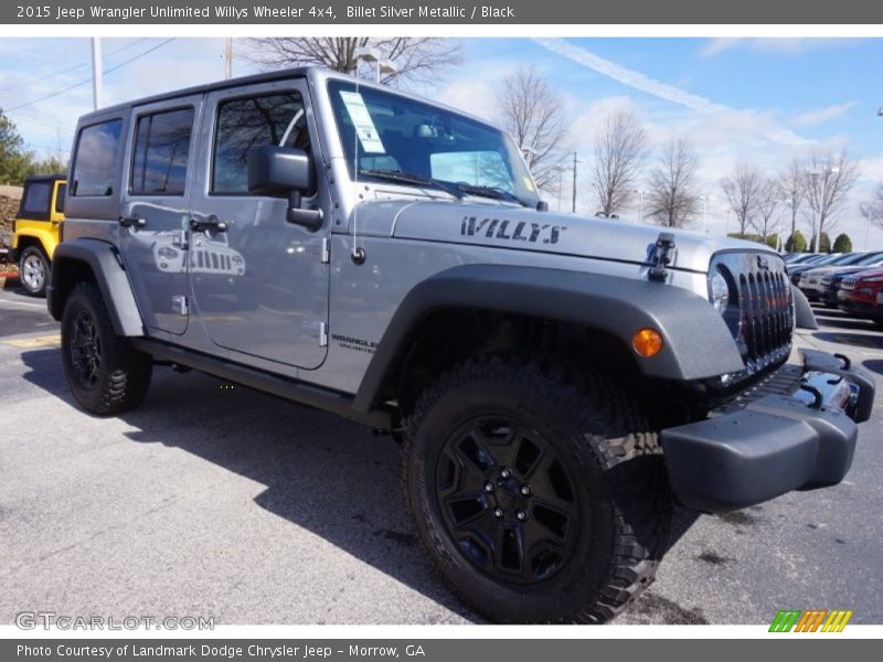 Billet Silver Metallic / Black 2015 Jeep Wrangler Unlimited Willys Wheeler 4x4