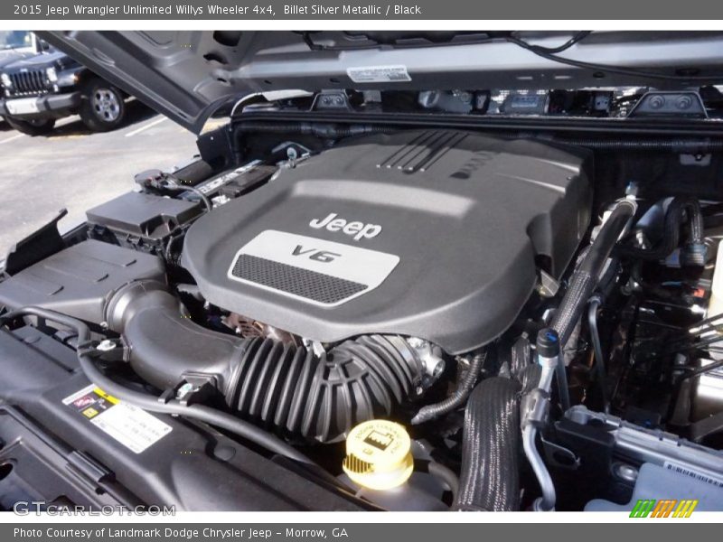 Billet Silver Metallic / Black 2015 Jeep Wrangler Unlimited Willys Wheeler 4x4