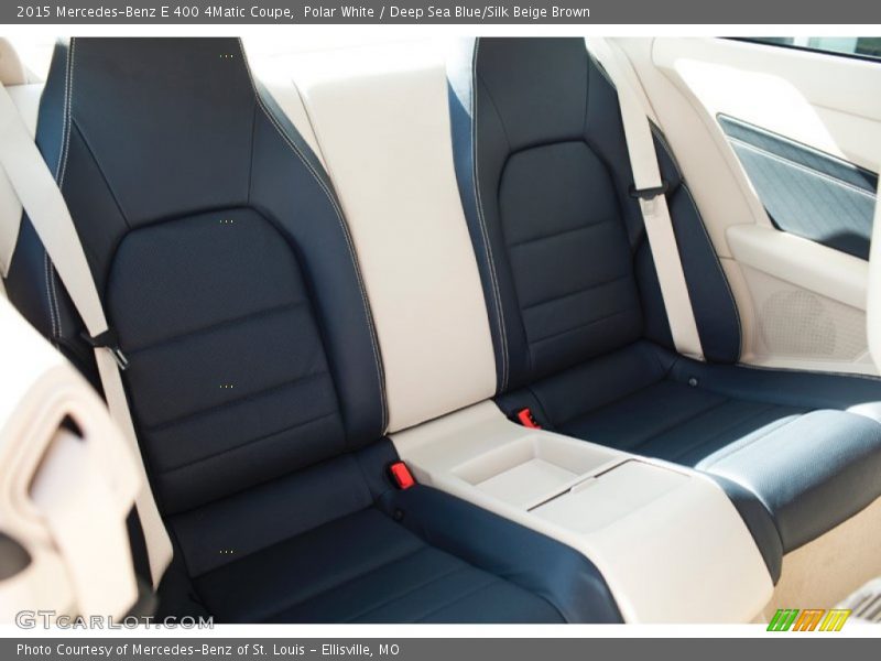 Polar White / Deep Sea Blue/Silk Beige Brown 2015 Mercedes-Benz E 400 4Matic Coupe