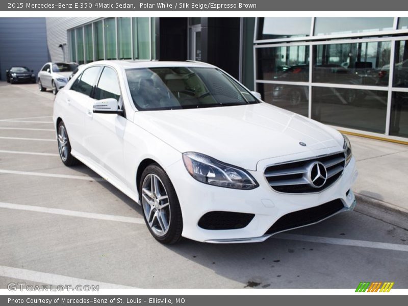 Polar White / Silk Beige/Espresso Brown 2015 Mercedes-Benz E 350 4Matic Sedan