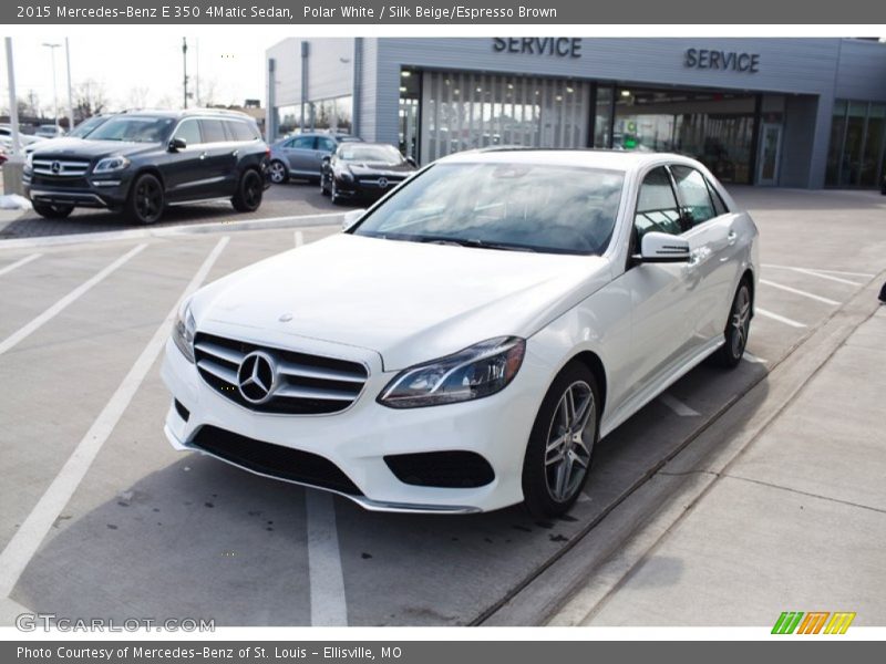Polar White / Silk Beige/Espresso Brown 2015 Mercedes-Benz E 350 4Matic Sedan