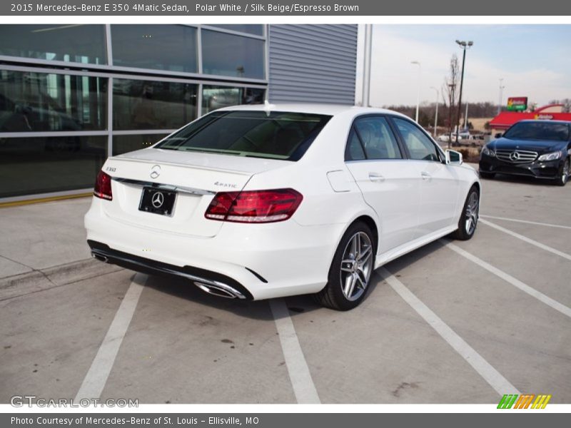 Polar White / Silk Beige/Espresso Brown 2015 Mercedes-Benz E 350 4Matic Sedan