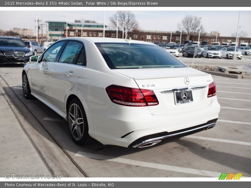 Polar White / Silk Beige/Espresso Brown 2015 Mercedes-Benz E 350 4Matic Sedan