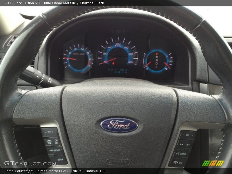 Blue Flame Metallic / Charcoal Black 2012 Ford Fusion SEL