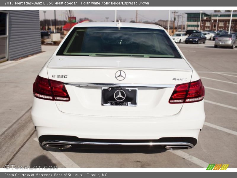 Polar White / Silk Beige/Espresso Brown 2015 Mercedes-Benz E 350 4Matic Sedan