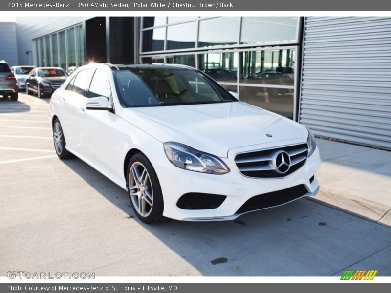 Polar White / Chestnut Brown/Black 2015 Mercedes-Benz E 350 4Matic Sedan