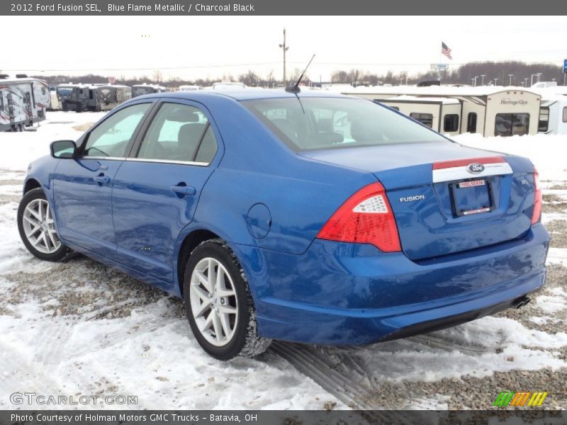 Blue Flame Metallic / Charcoal Black 2012 Ford Fusion SEL