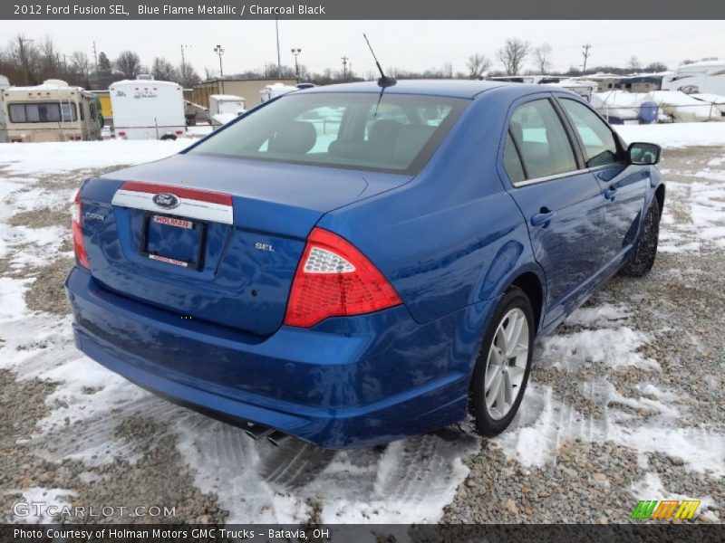 Blue Flame Metallic / Charcoal Black 2012 Ford Fusion SEL
