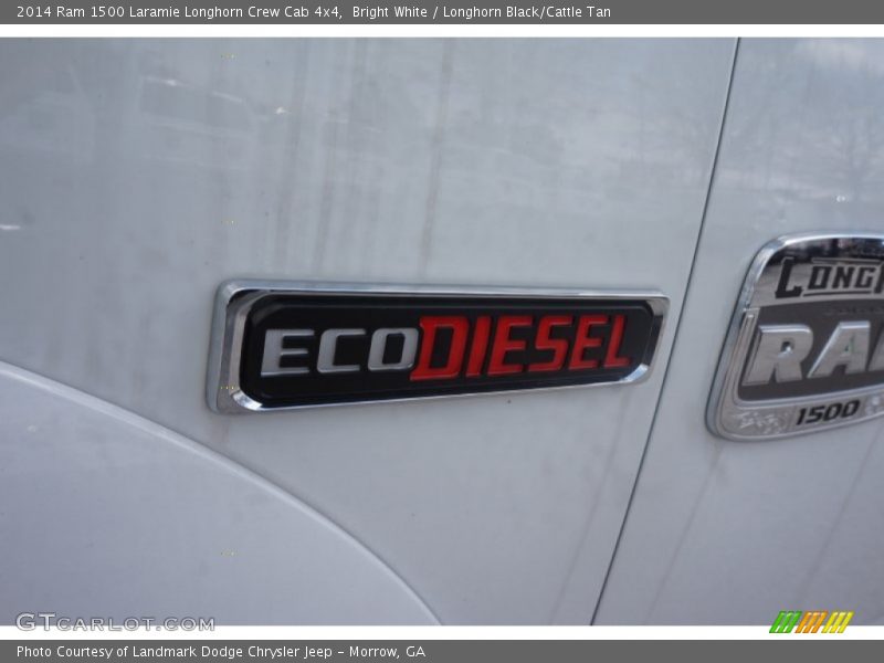 Bright White / Longhorn Black/Cattle Tan 2014 Ram 1500 Laramie Longhorn Crew Cab 4x4