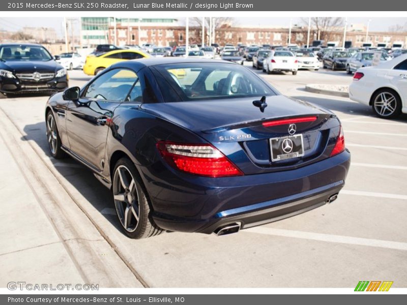 Lunar Blue Metallic / designo Light Brown 2015 Mercedes-Benz SLK 250 Roadster