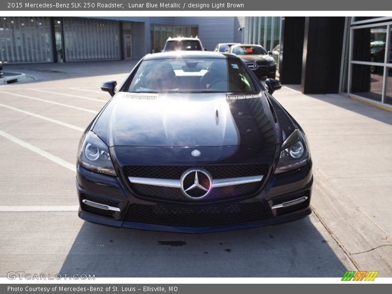 Lunar Blue Metallic / designo Light Brown 2015 Mercedes-Benz SLK 250 Roadster