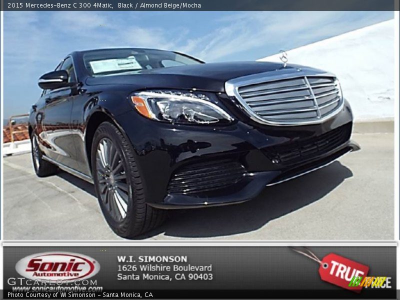 Black / Almond Beige/Mocha 2015 Mercedes-Benz C 300 4Matic