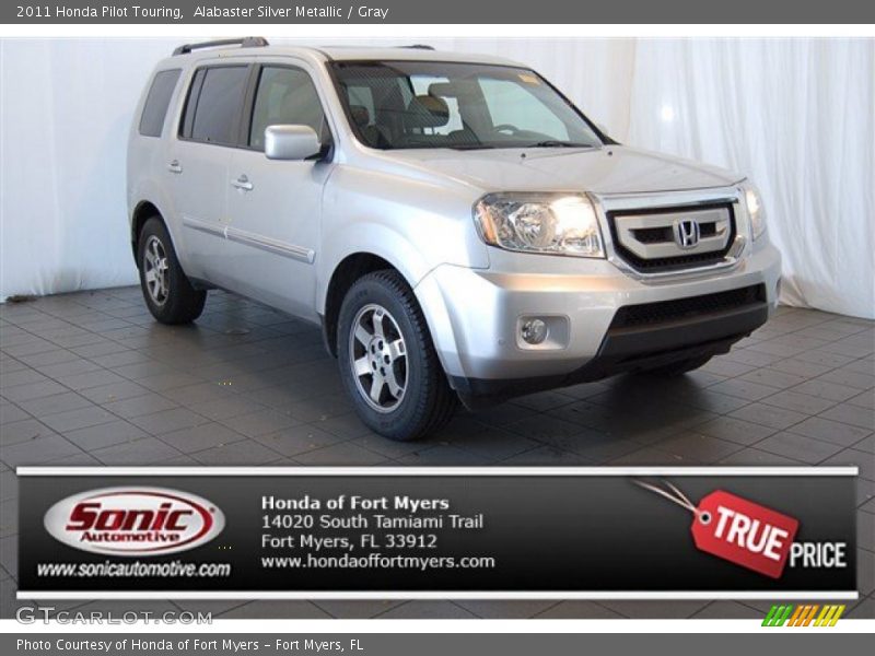 Alabaster Silver Metallic / Gray 2011 Honda Pilot Touring