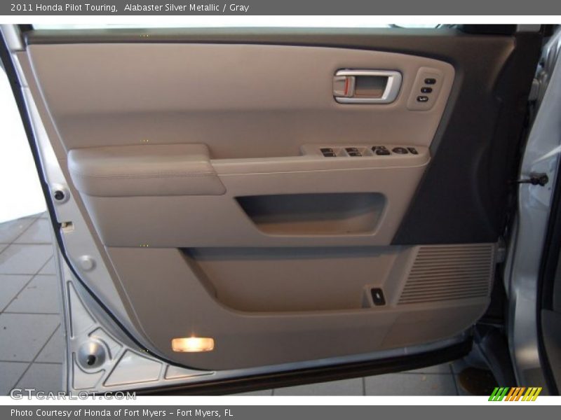 Alabaster Silver Metallic / Gray 2011 Honda Pilot Touring