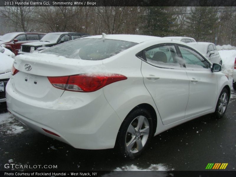 Shimmering White / Beige 2013 Hyundai Elantra GLS