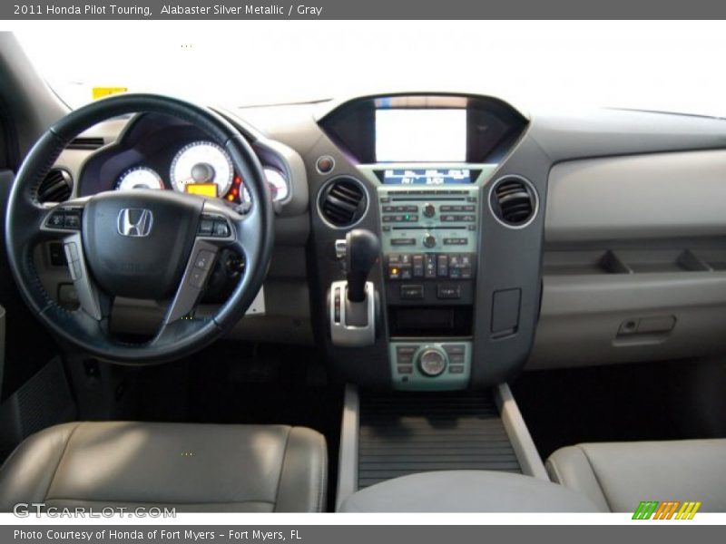 Alabaster Silver Metallic / Gray 2011 Honda Pilot Touring