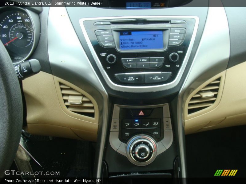 Shimmering White / Beige 2013 Hyundai Elantra GLS
