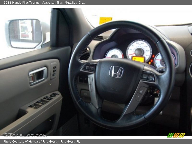 Alabaster Silver Metallic / Gray 2011 Honda Pilot Touring