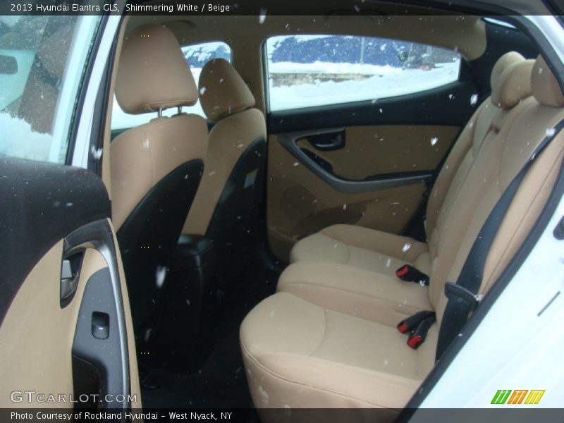 Shimmering White / Beige 2013 Hyundai Elantra GLS