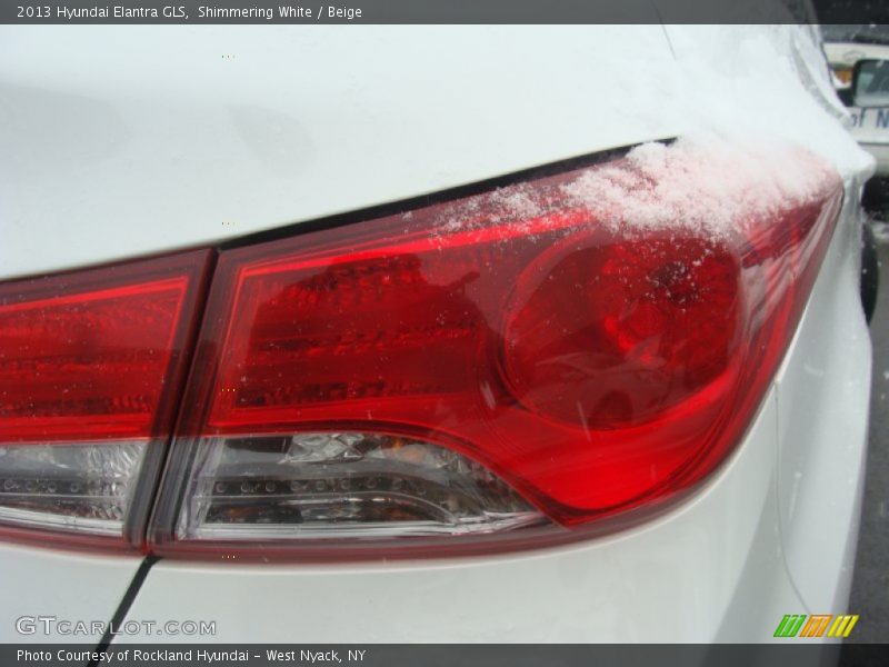Shimmering White / Beige 2013 Hyundai Elantra GLS