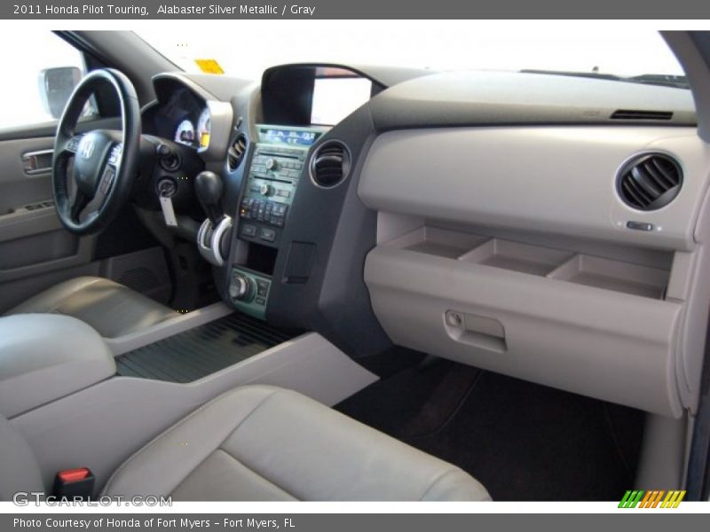 Alabaster Silver Metallic / Gray 2011 Honda Pilot Touring