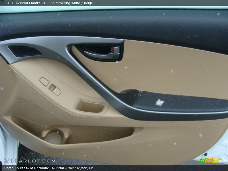 Shimmering White / Beige 2013 Hyundai Elantra GLS