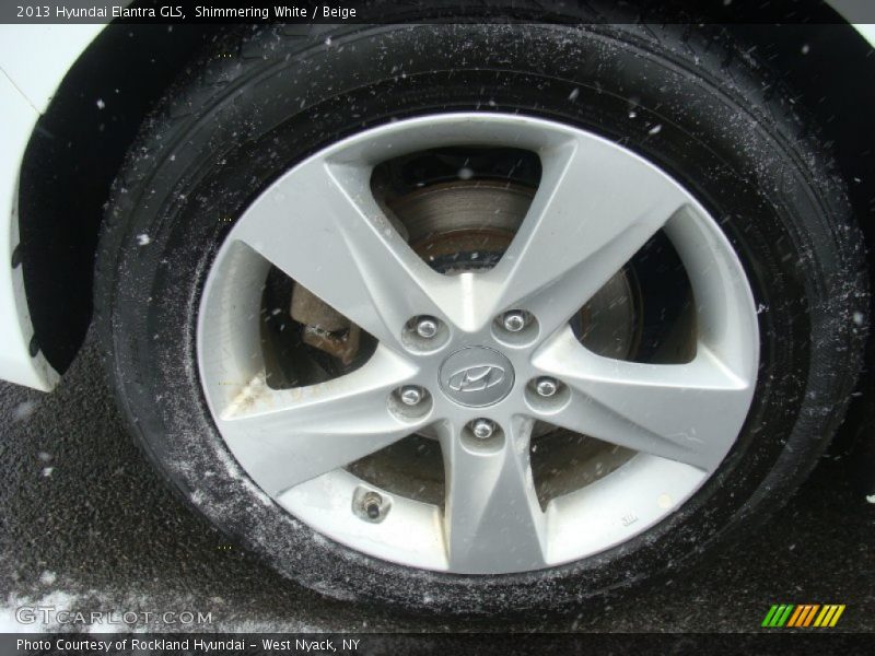 Shimmering White / Beige 2013 Hyundai Elantra GLS