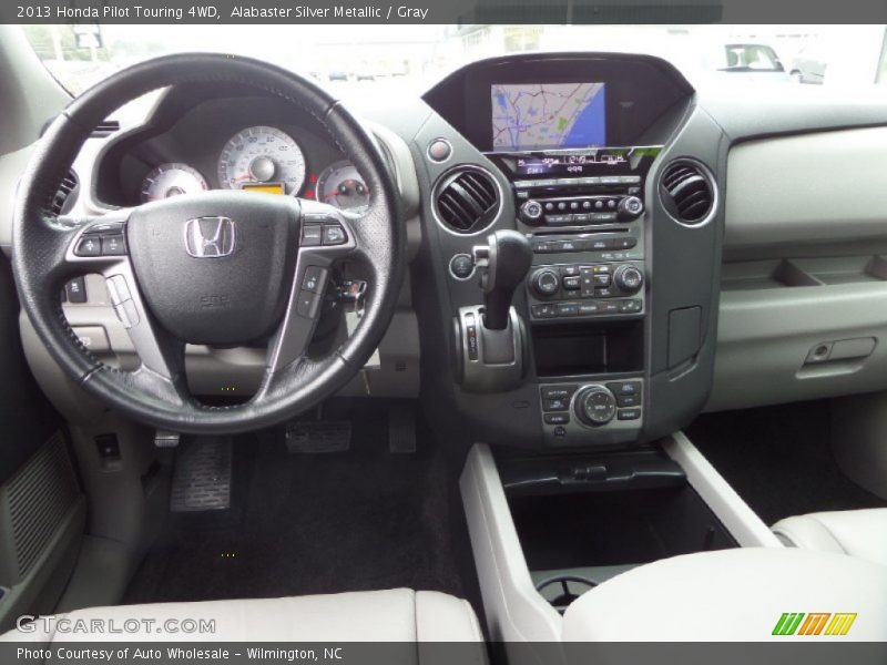 Alabaster Silver Metallic / Gray 2013 Honda Pilot Touring 4WD