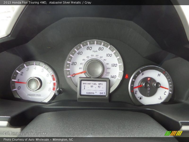 Alabaster Silver Metallic / Gray 2013 Honda Pilot Touring 4WD