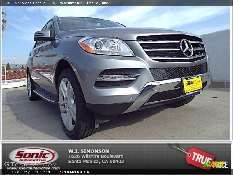 Paladium Silver Metallic / Black 2015 Mercedes-Benz ML 350