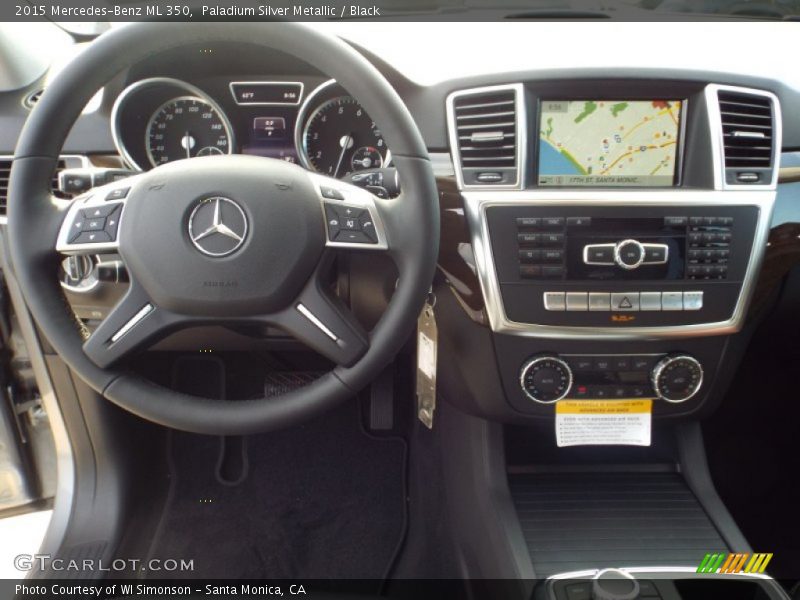 Paladium Silver Metallic / Black 2015 Mercedes-Benz ML 350