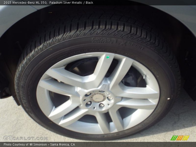 Paladium Silver Metallic / Black 2015 Mercedes-Benz ML 350