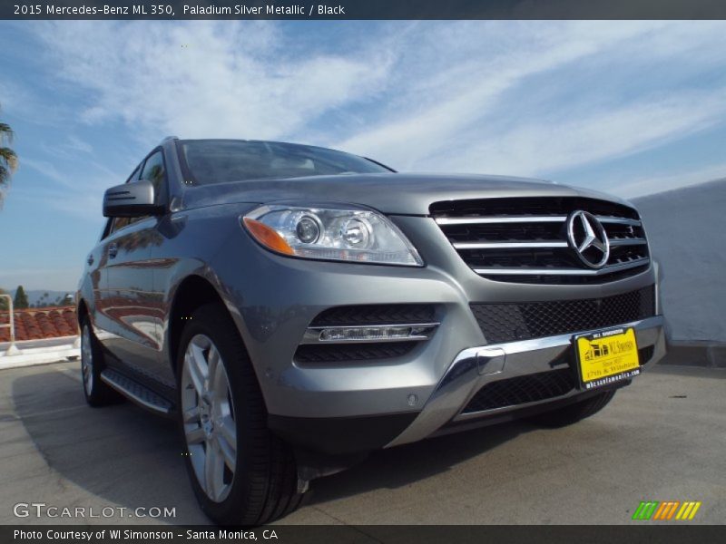 Paladium Silver Metallic / Black 2015 Mercedes-Benz ML 350