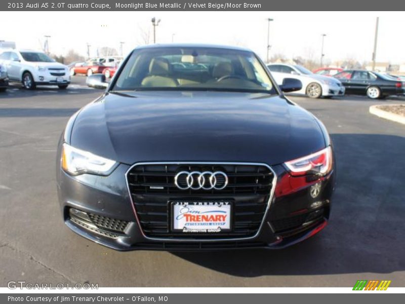 Moonlight Blue Metallic / Velvet Beige/Moor Brown 2013 Audi A5 2.0T quattro Coupe