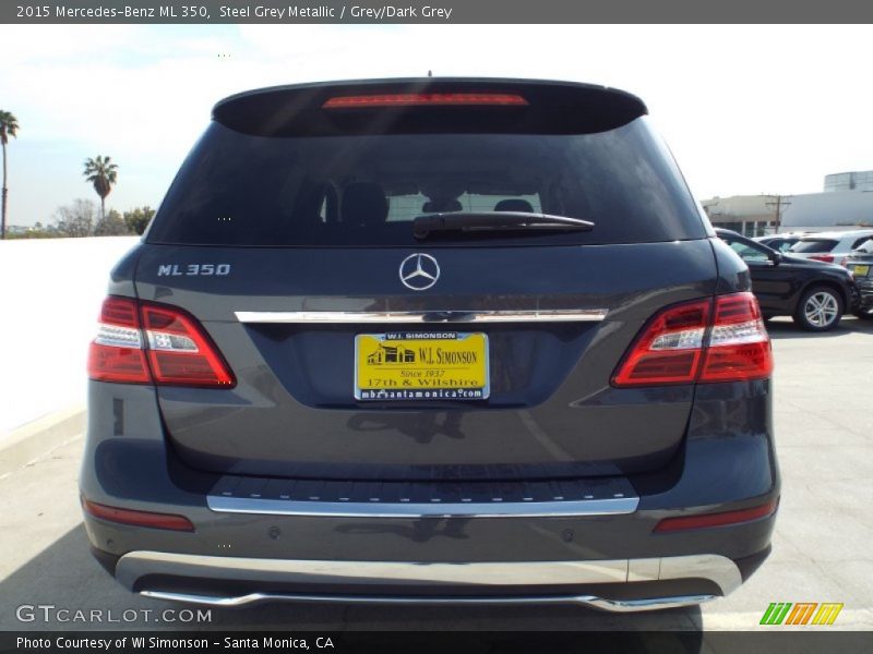 Steel Grey Metallic / Grey/Dark Grey 2015 Mercedes-Benz ML 350